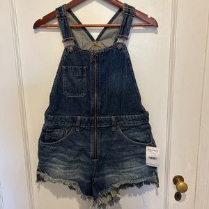 Free People denim overalls